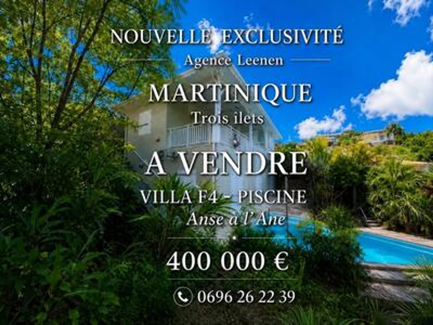 Maison à vendre - 4 pièces - 112m2 - Les Trois-Îlets (97229)