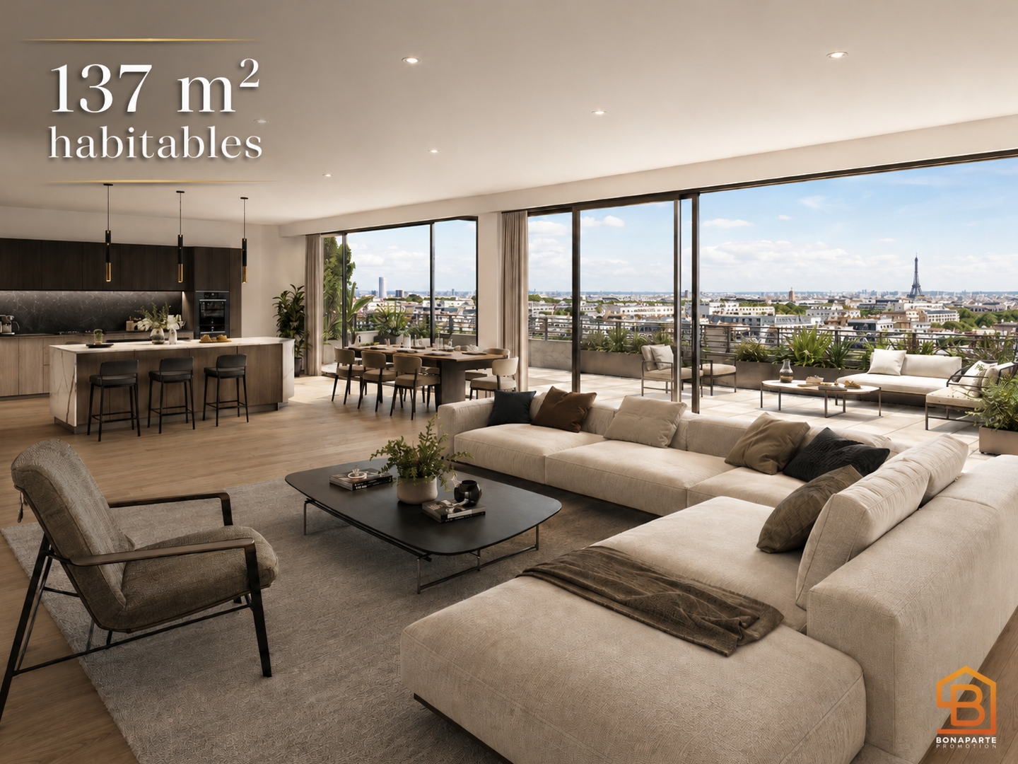 Appartement à vendre - 3 pièces - 137m2 - Boulogne-Billancourt (92100)