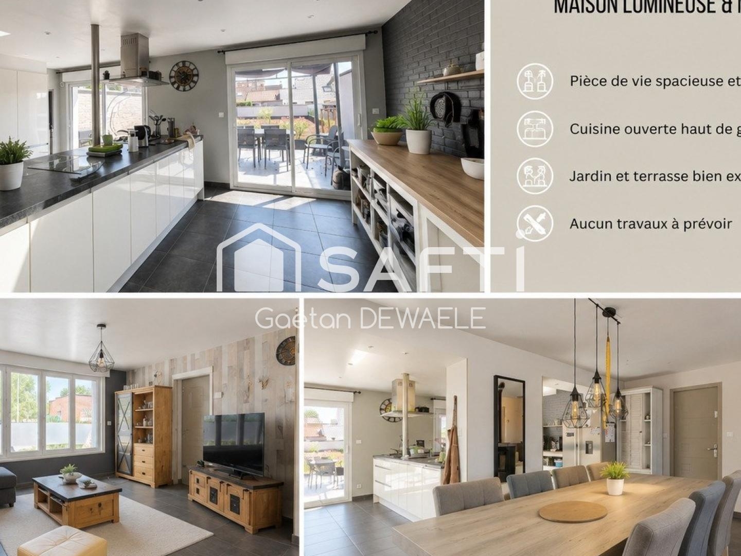 Maison familiale d'environ 125 m² - 3 chambres - Garage -