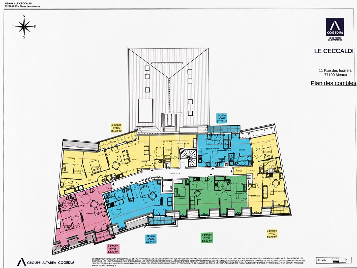 Immmeuble 45 appartement du studio au F 4 place de parking inclus