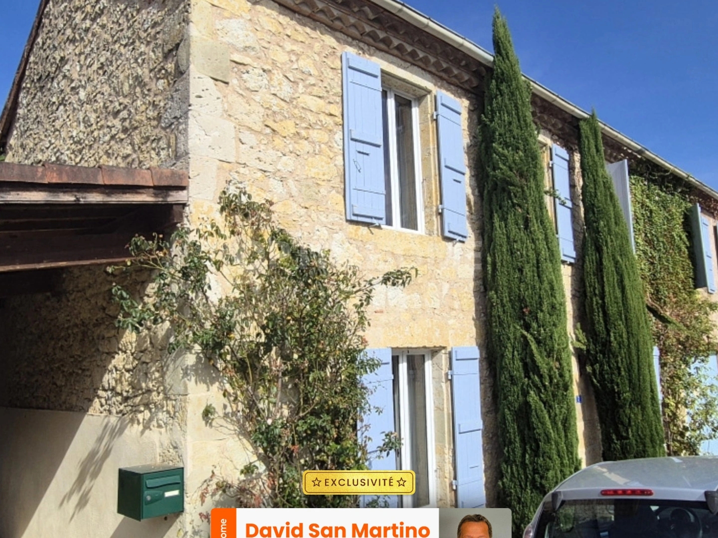 SAINT-PUY (32310) - Charmante maison en pierre avec piscine, jardin clos, 3 chambres et garage, au coeur du village