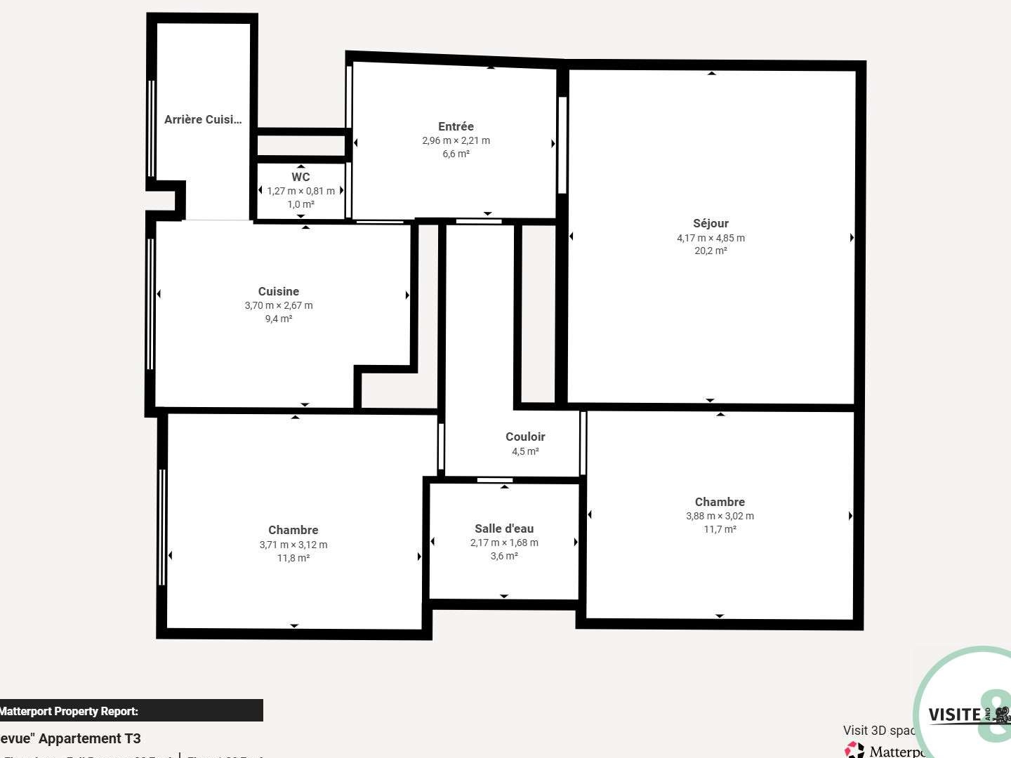 Appartement 3 pièces 76 m²