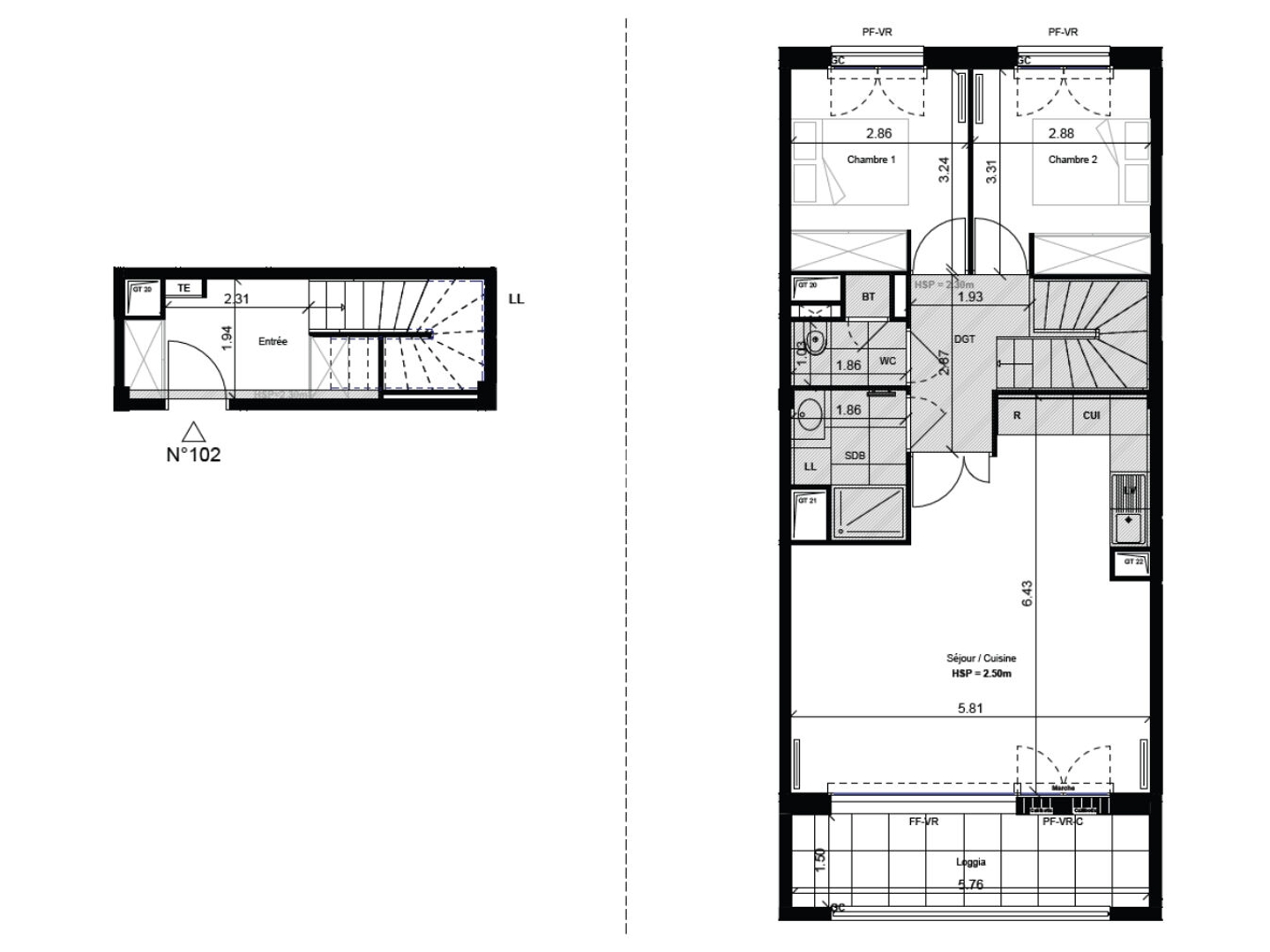 Appartement à vendre - 3 pièces - 66m2 - Saint-Germain-En-... (78100)