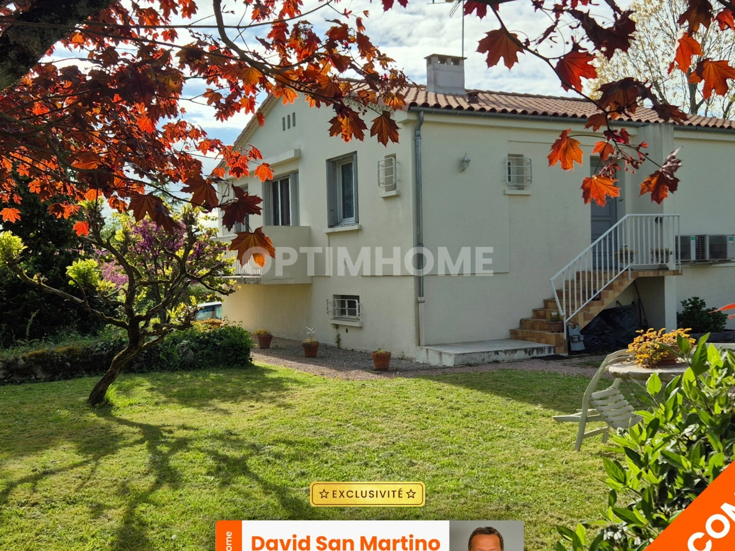 MAISON À VENDRE - LA ROMIEU (32480) - 3 CHAMBRES +1 - GARAGE - JARDIN CLOS - TOITURE RECENTE de 2023