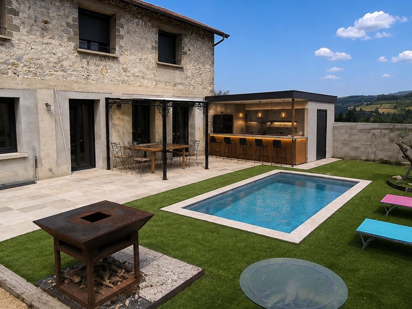 Maison en pierre totalement rénovée