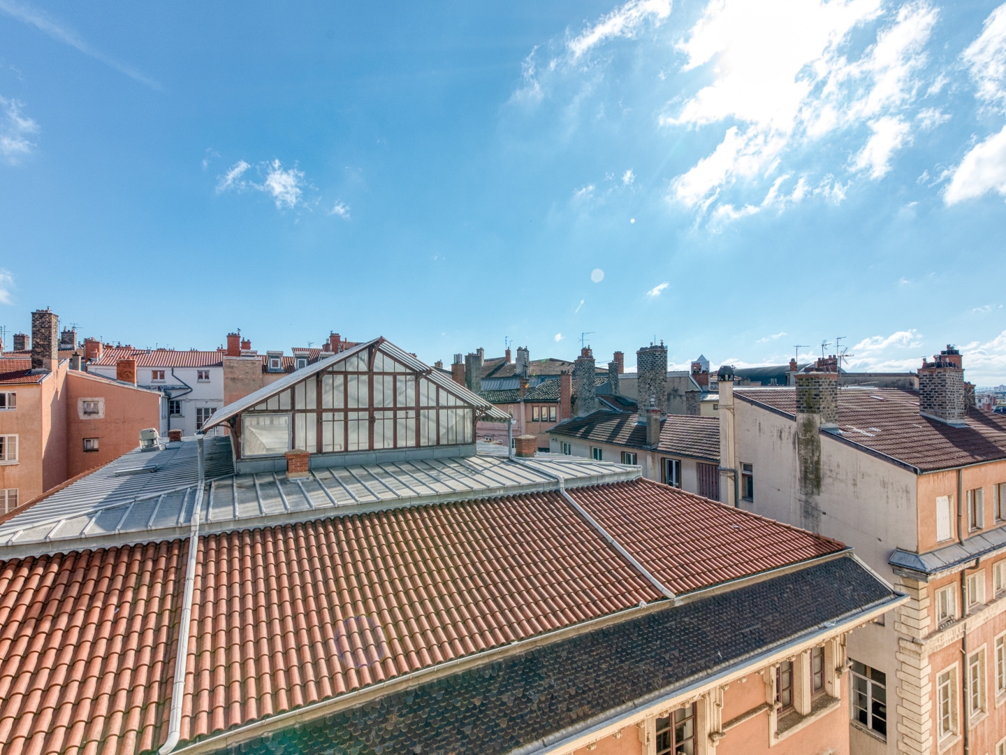 LYON 1. Dernier Etage 113 m2 carrez 128 au sol. Vue