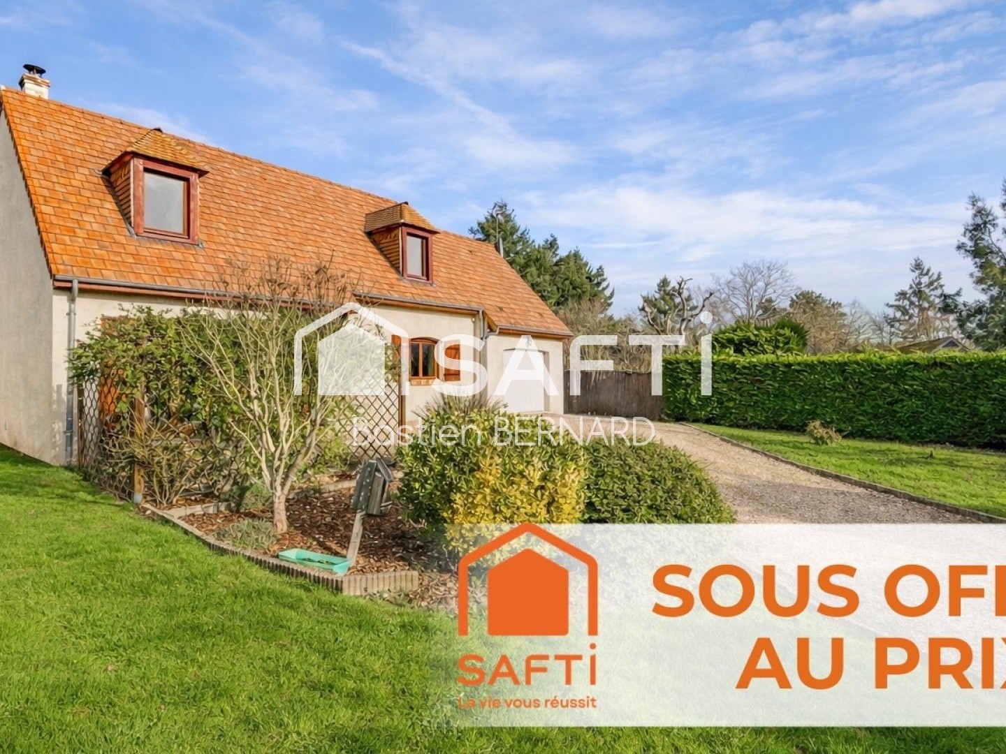 Maison familiale 3 chambres, grand terrain, calme