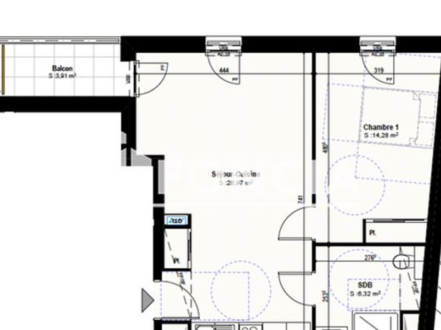 Appartement 2 pièces 50 m²