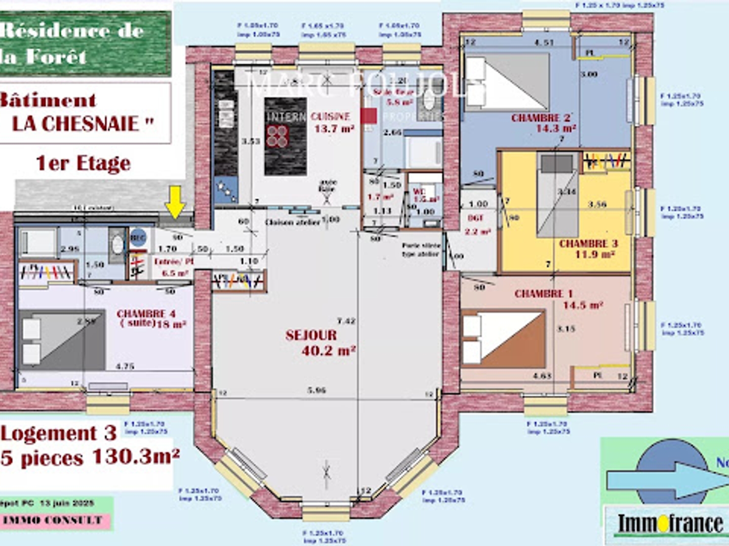 Appartement à vendre - 5 pièces - 130m2 - Chantilly (60500)