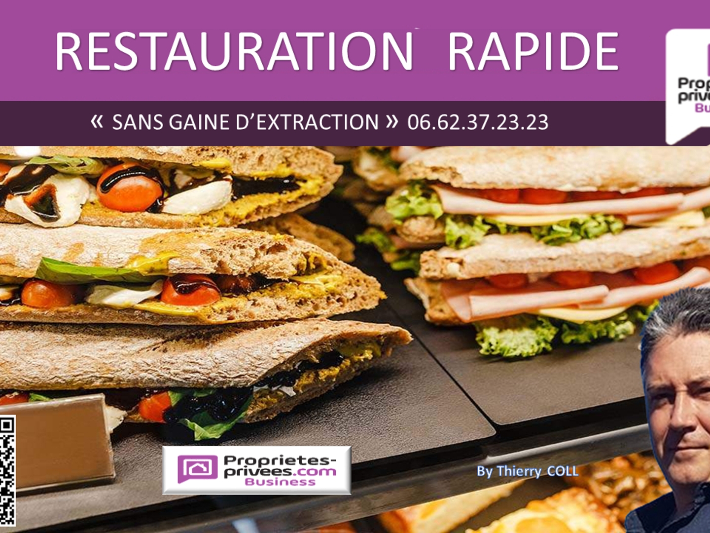 69006 LYON - Restaurant de restauration rapide 115 m², Terrasse
