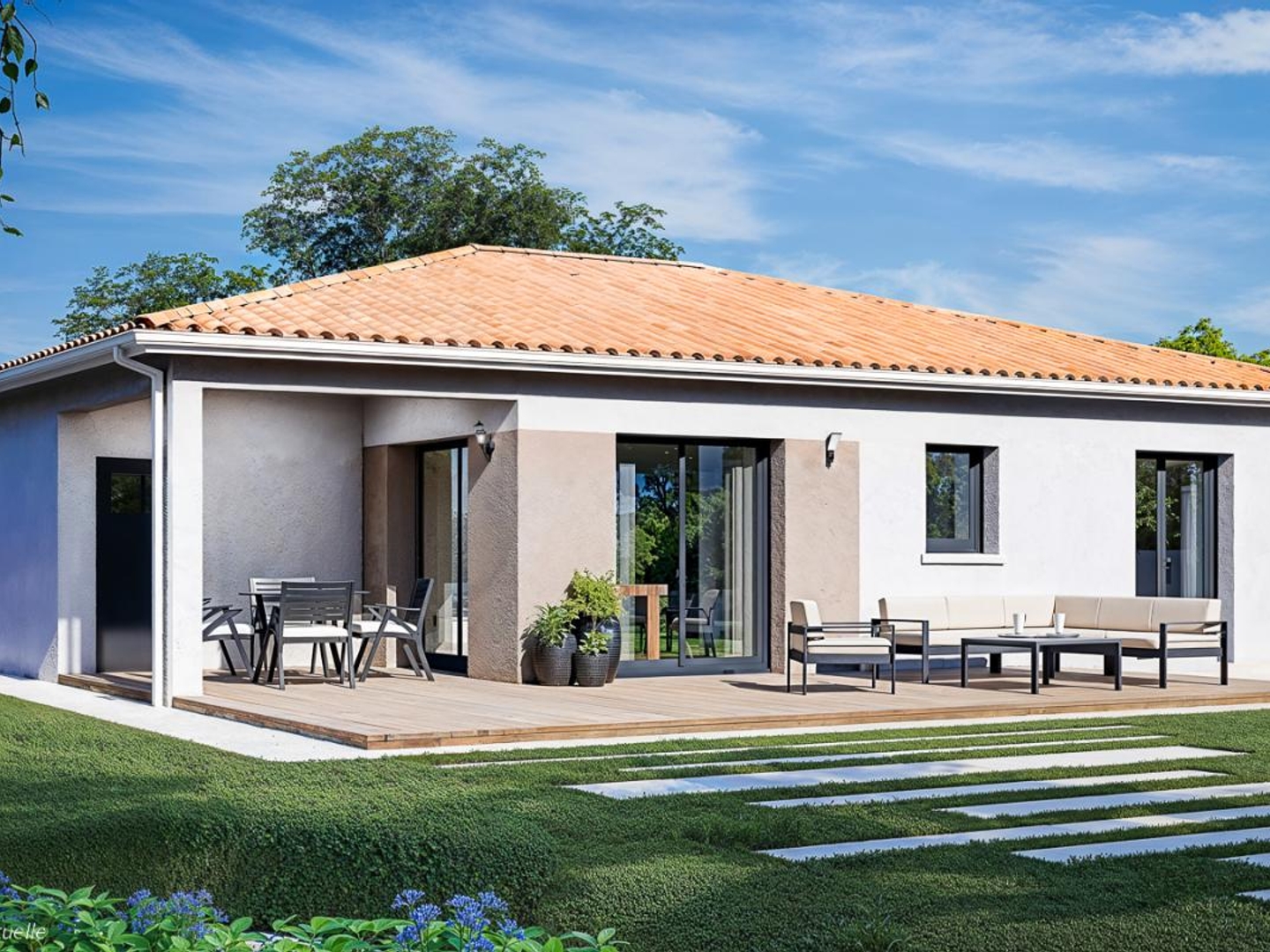 Terrain + maison 80 m²