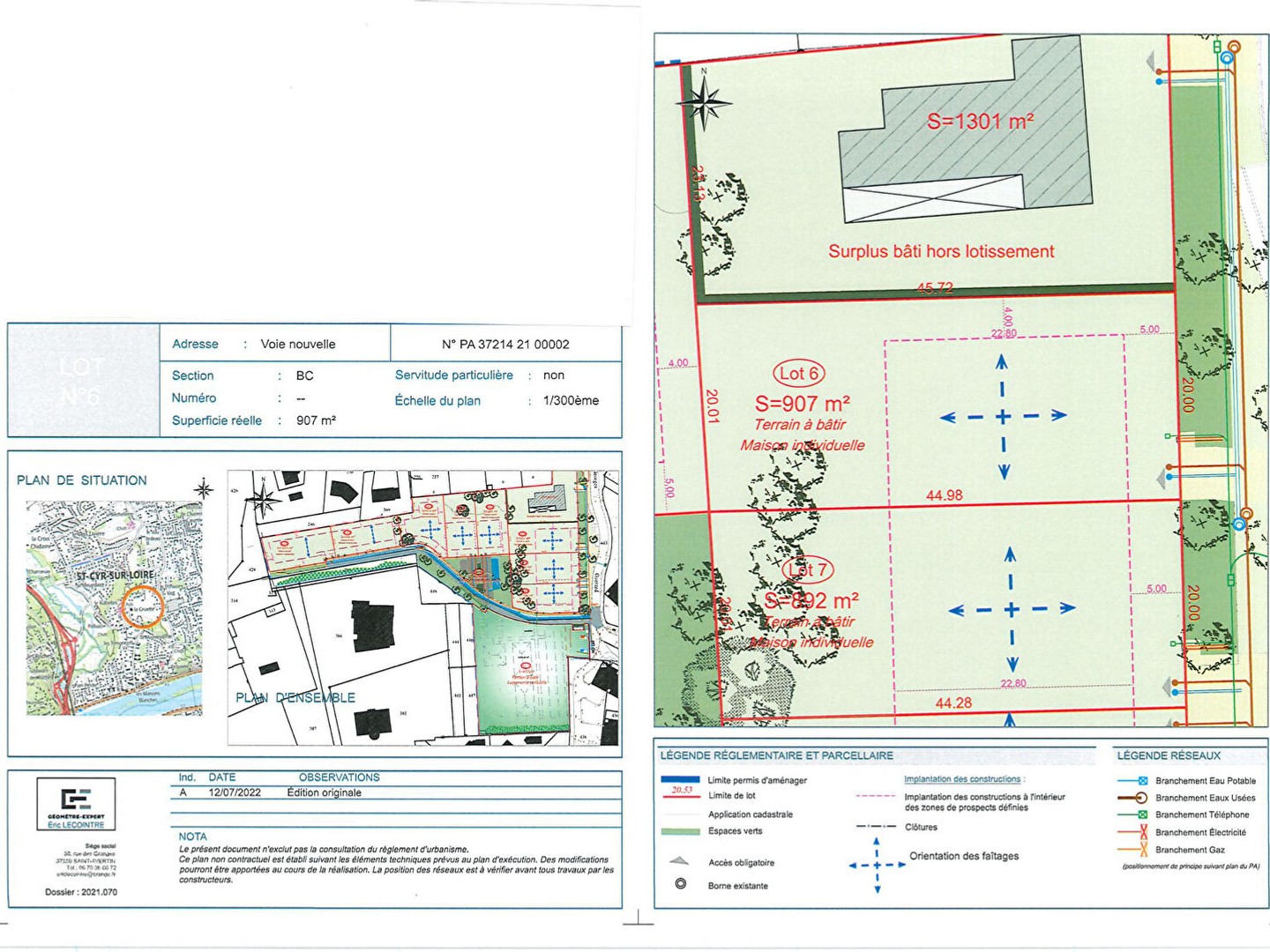 Terrain à Bâtir - St Cyr sur Loire