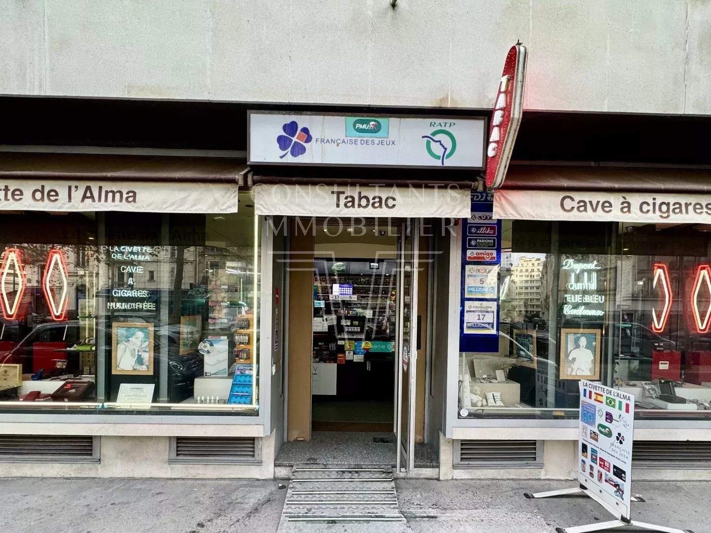 Vente murs de boutique occupés - Tabac en activité