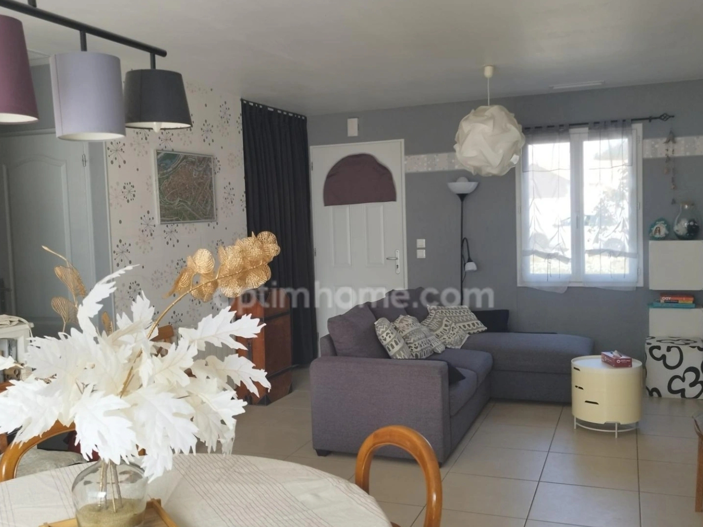Charente, Châteauneuf, à Birac, maison plain-pied 93 m², 4 chambres, terrain de 1360 m²