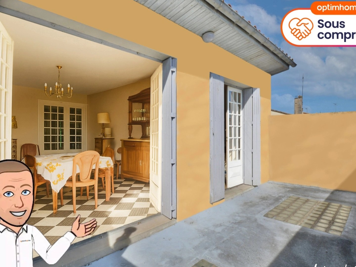 Maison à vendre 5 pièces deux chambres Garage et terrasse au coeur de la Bastide de SAINTE FOY LA GRANDE (33)