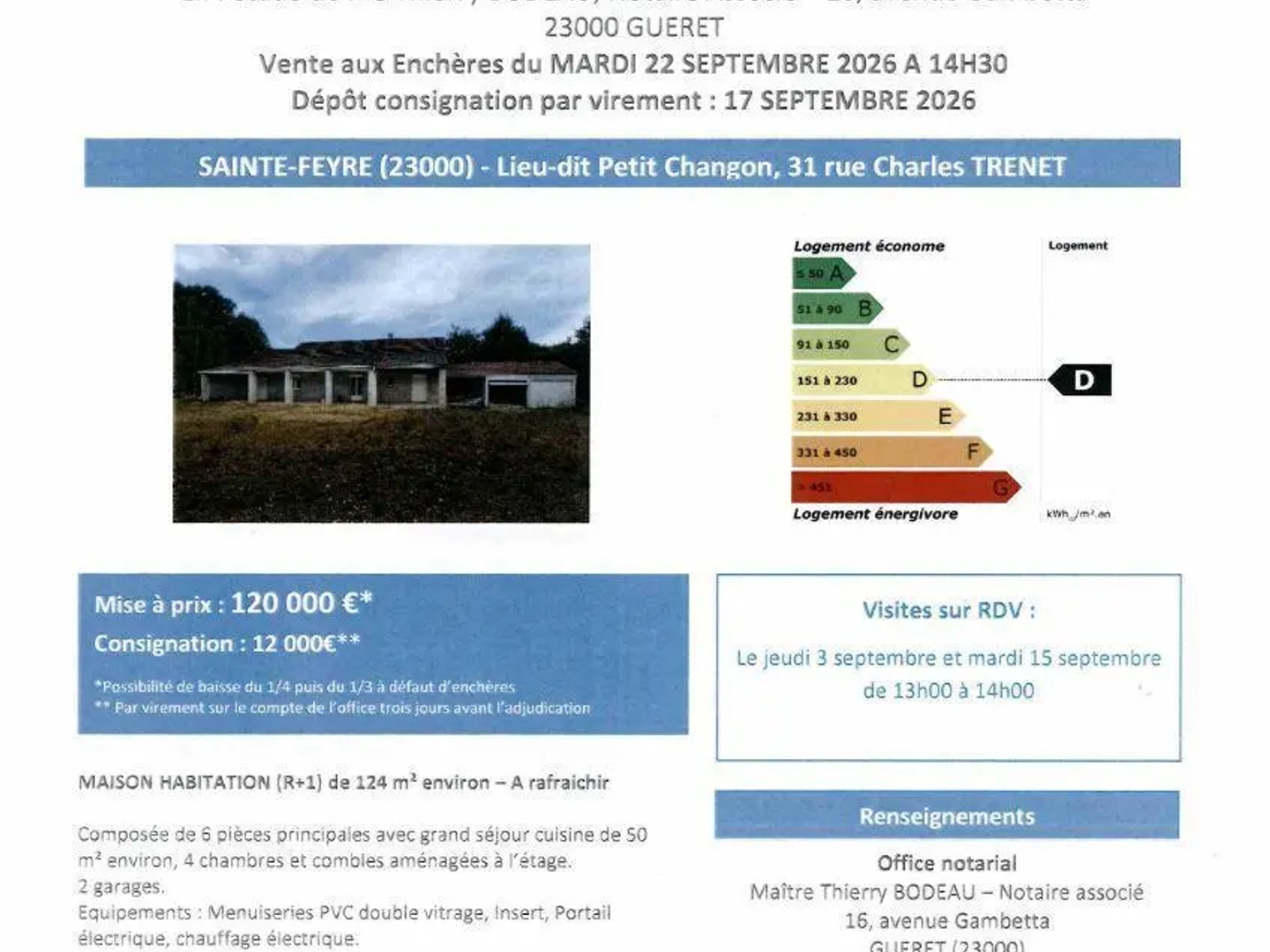 Maison 6 pièces 124 m²