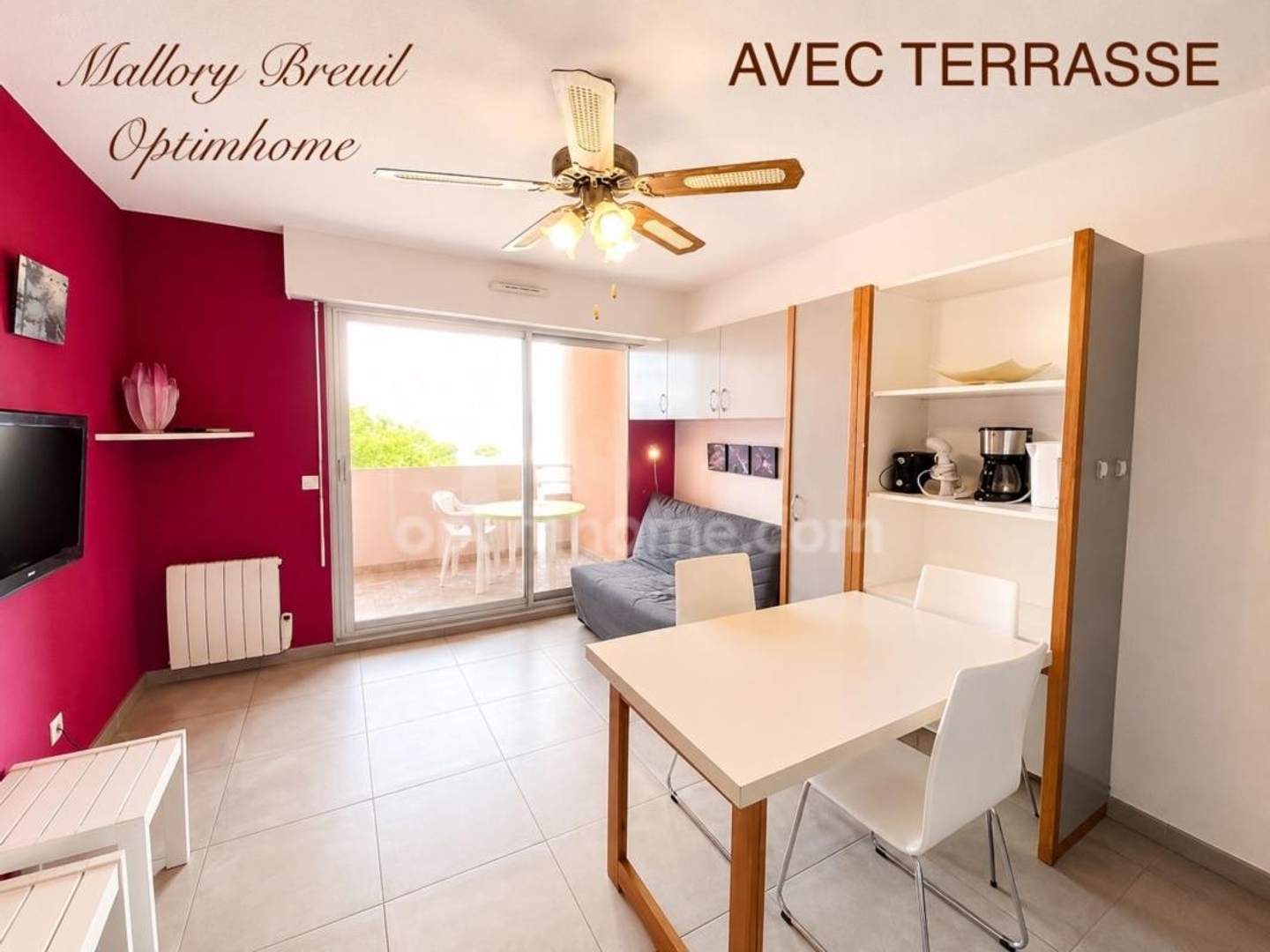 Studio meublé 21m2 avec terrasse à SETE (34)