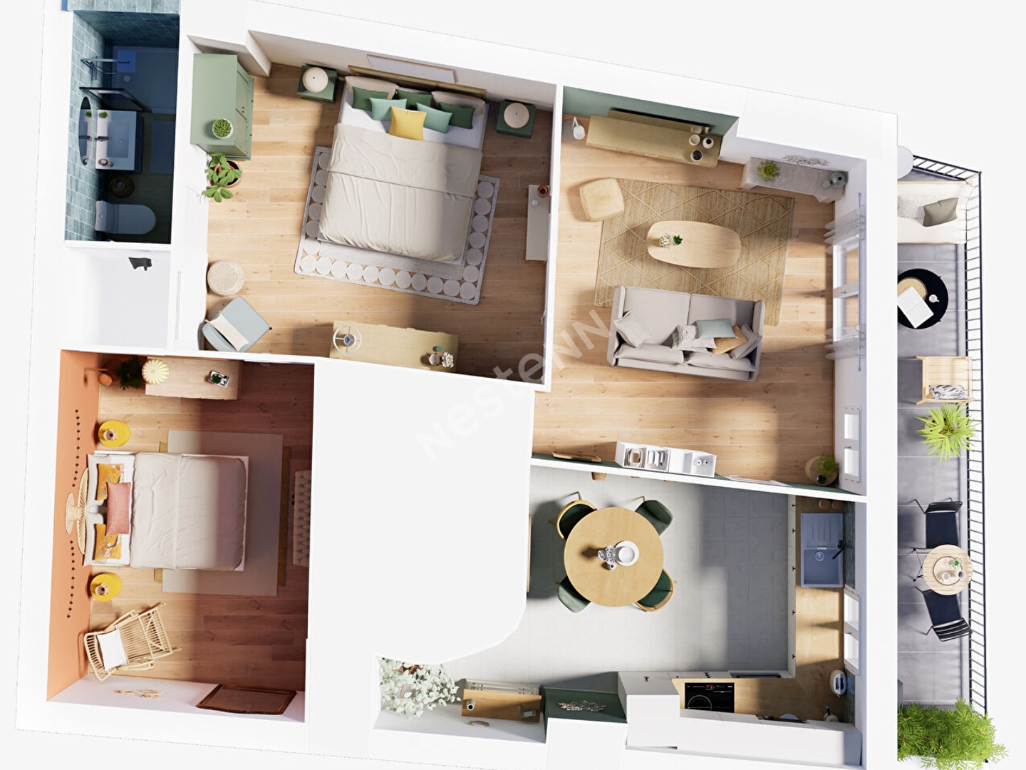 Plateau + combles soit duplex soit deux appartements