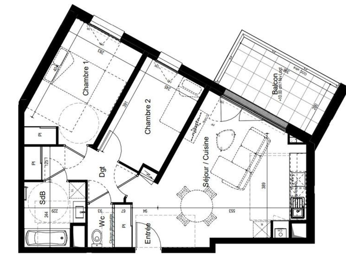 Vente Appartement 3 pièces