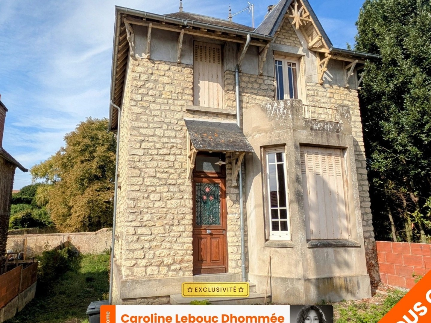 Maison de caractère à Mamers - 70 m² 2ch jardin et garage