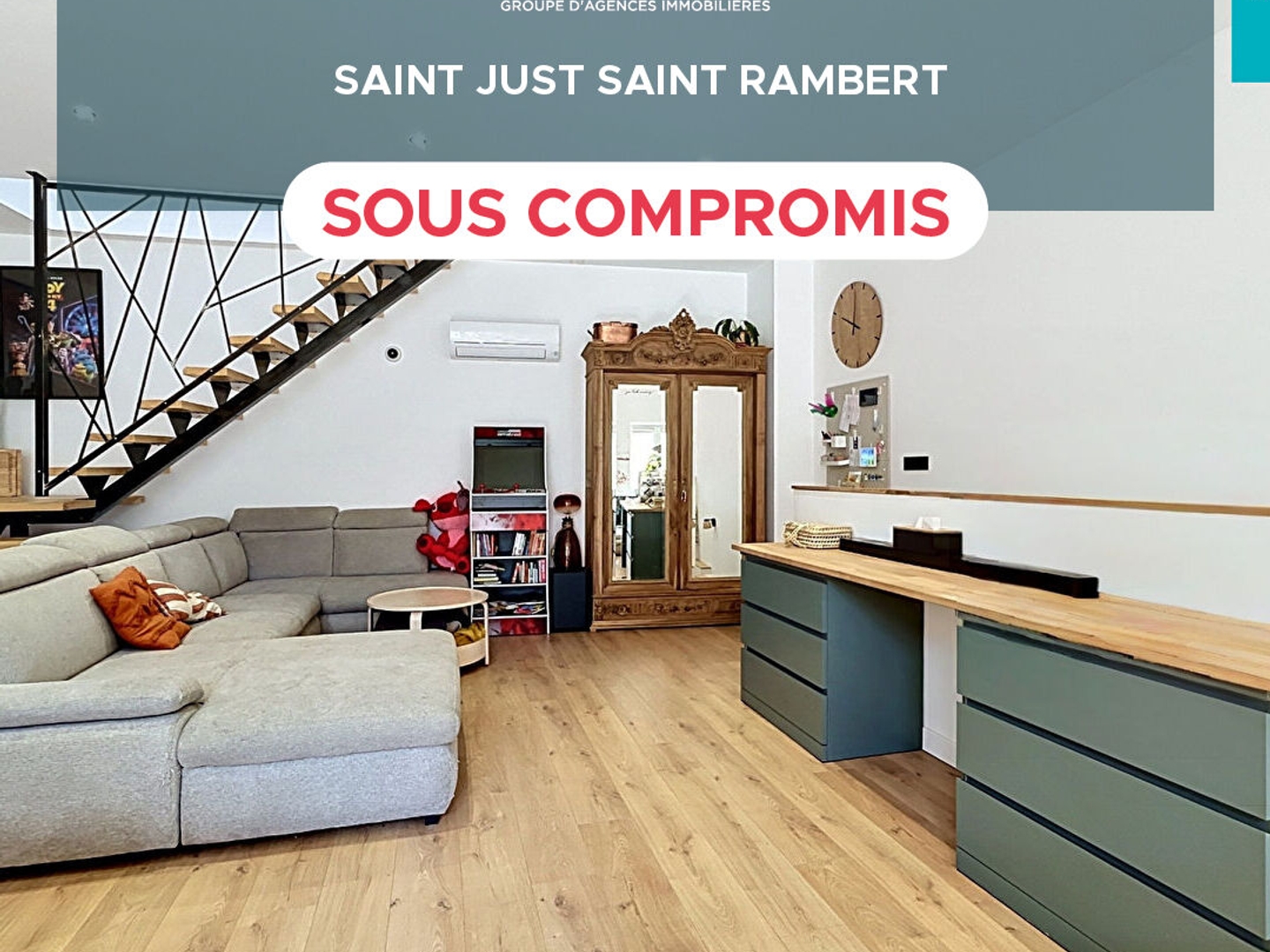 Maison de ville 94m² avec garage - 3 chambres - Saint Just Saint Rambert