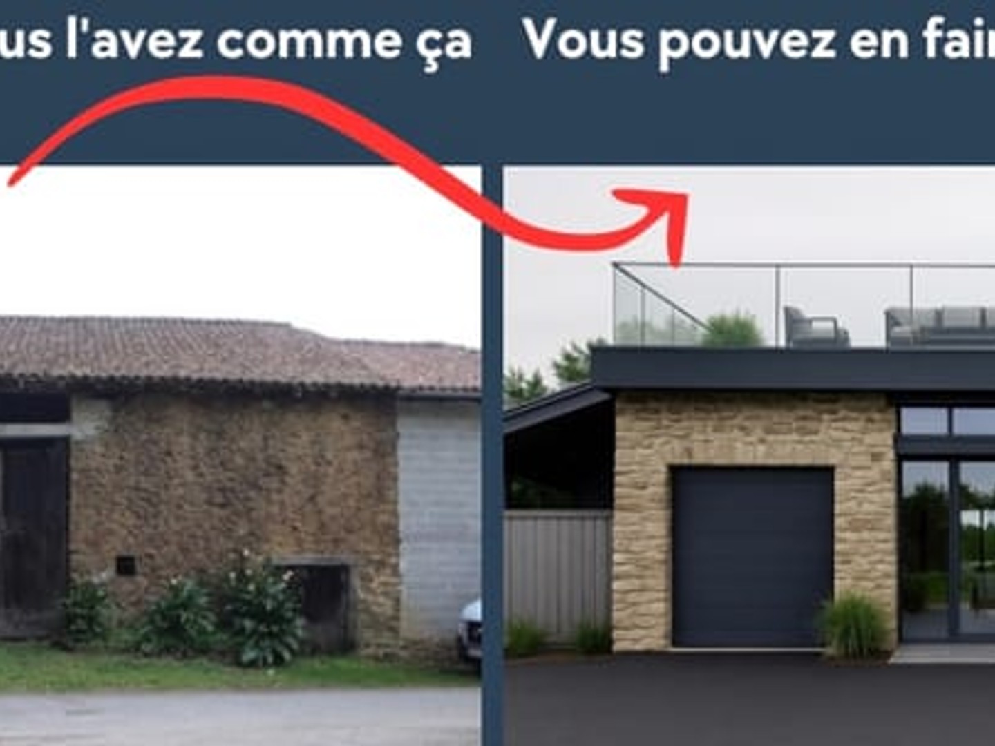 Grange en zone constructible et terrain