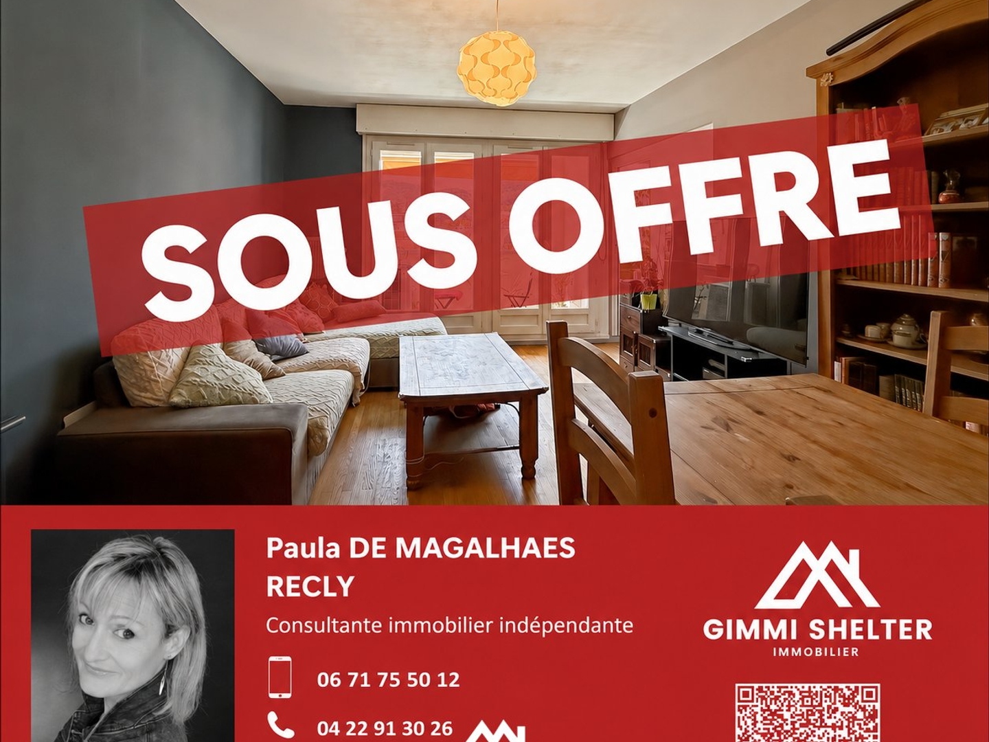 Appartement de 83 m2 vue, balcon, cave et parking, plein cen