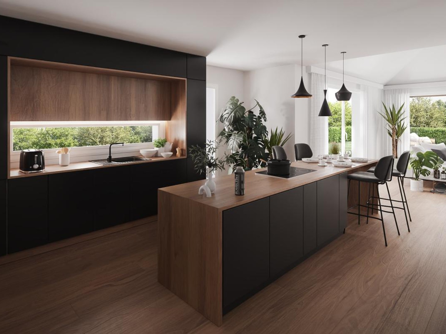 Lumineux plain pieds avec jardin