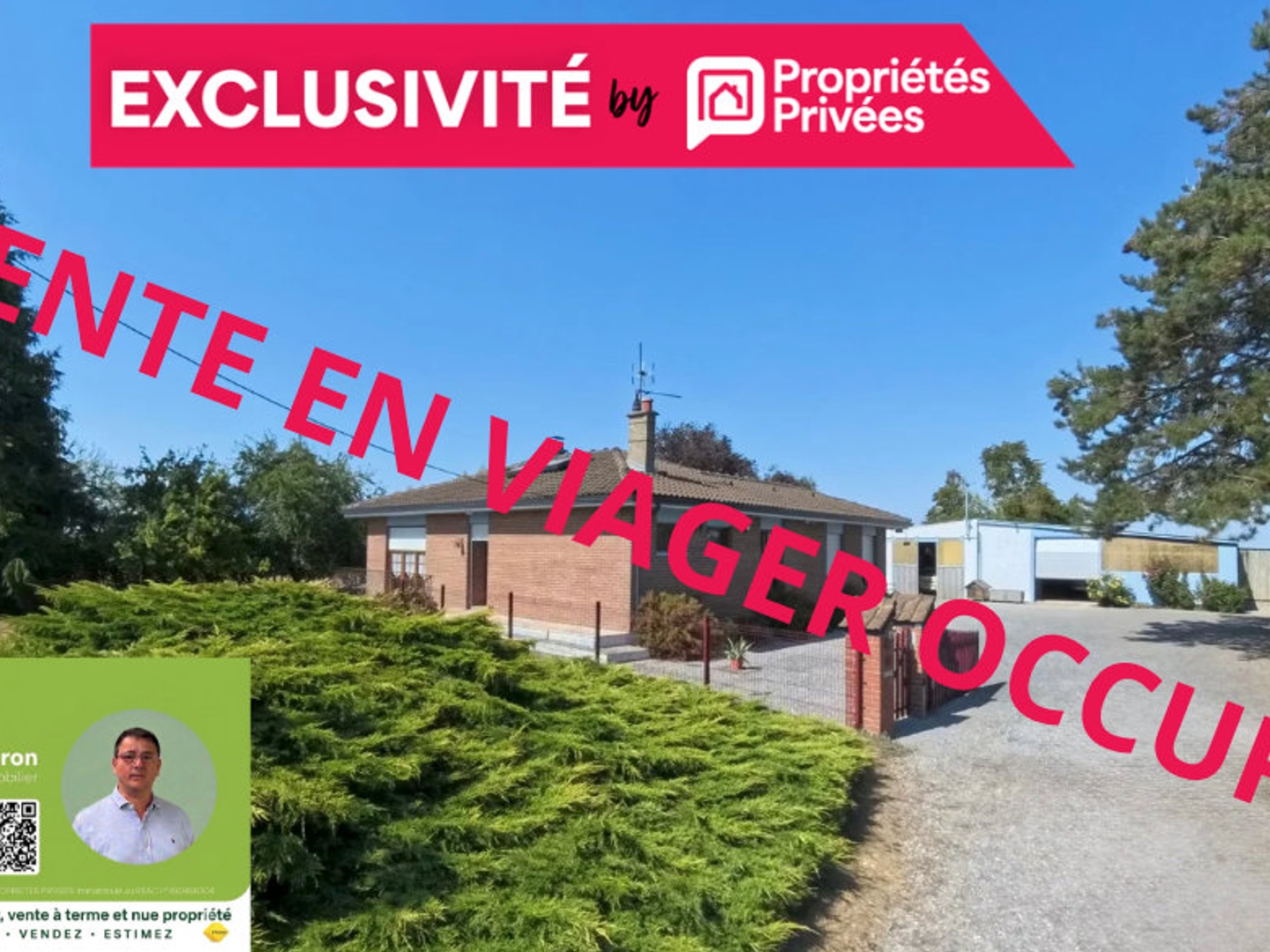 Viager occupé - Bouquet 48 750 / Rente 474 - Ensemble immobilier exceptionnel sur 9 250 m²