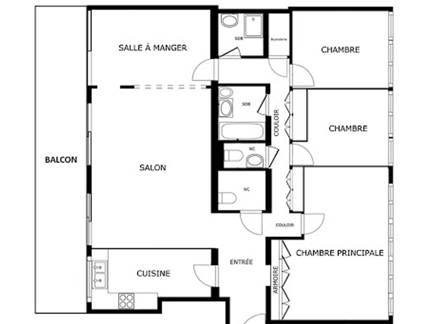 Appartement 5 pièces 118 m²