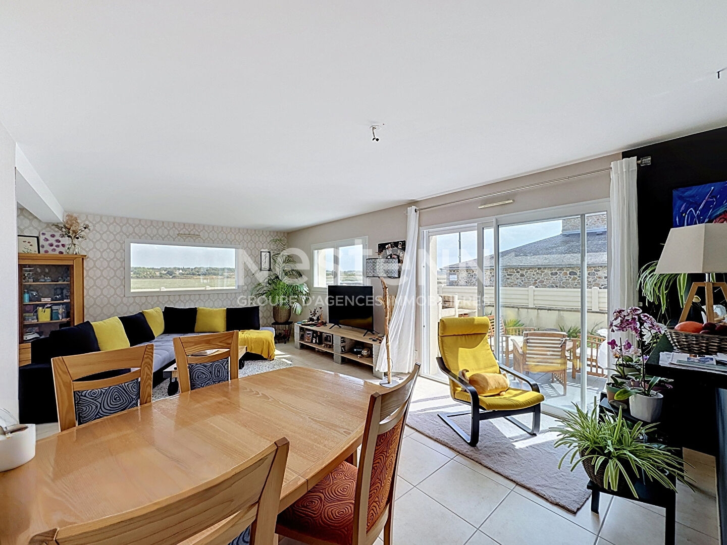 Maison contemporaine Langueux Vue mer - Maison de 2009 vivable de plain-pied avec double garage et beaux espaces avec vue sur la mer !