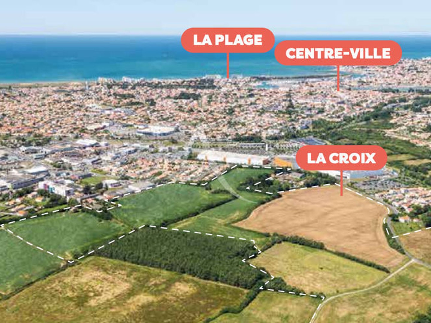 Terrain à vendre - 413m2 - Saint-Gilles-Croi... (85800)