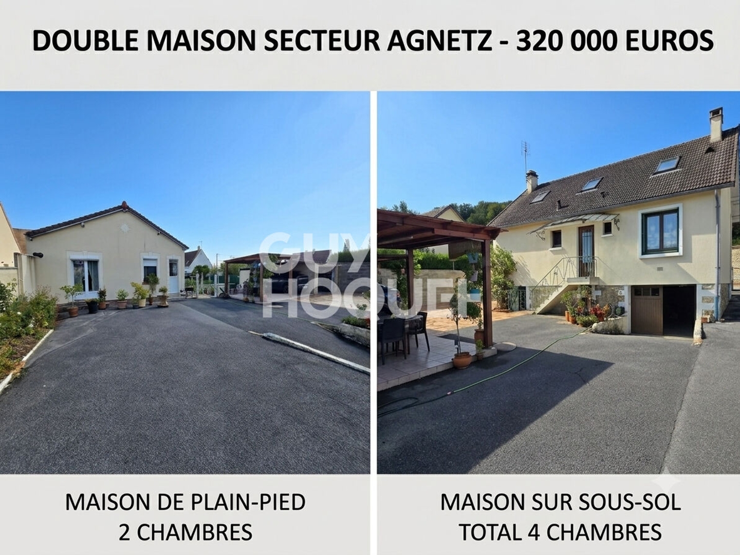 Ensemble immobilier de deux maisons