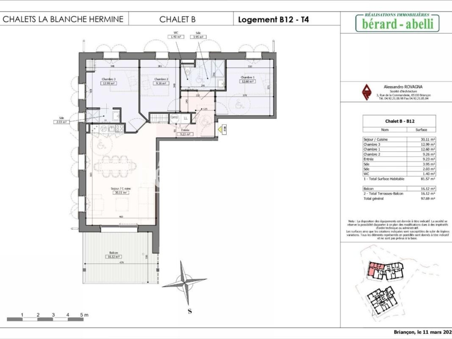 Appartement à vendre - 4 pièces - 81m2 - La Salle-Les-Alpes (05240)