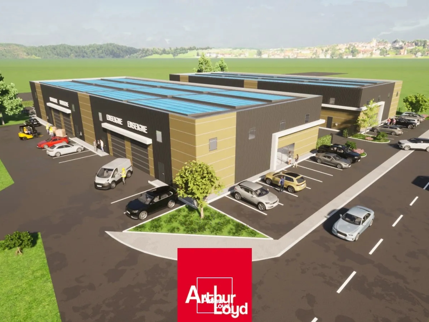 Locaux d'activité à vendre à Villefranche sur Saône à partir de 164 m2, visibilité autoroute selon les lots.