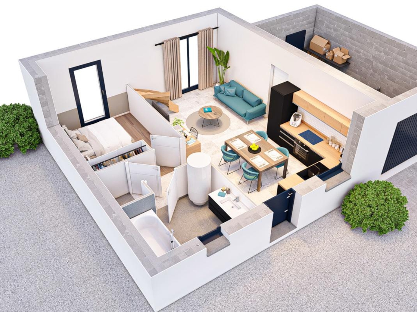Maison à vendre - 65m2 - Bourg-Des-Comptes (35890)