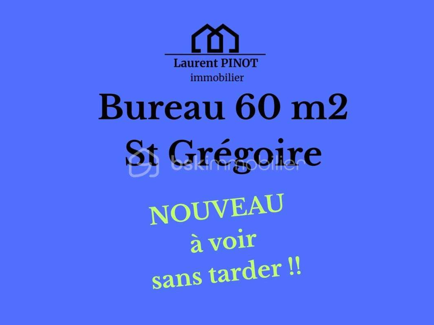 Vente bureaux 60m² parc de Brocéliande St-Grégoire