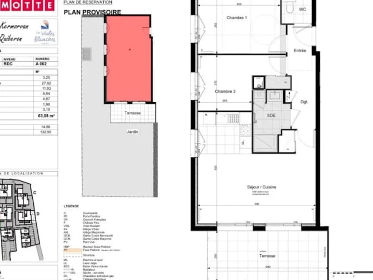 Appartement à vendre - 3 pièces - 62m2 - Quiberon (56170)