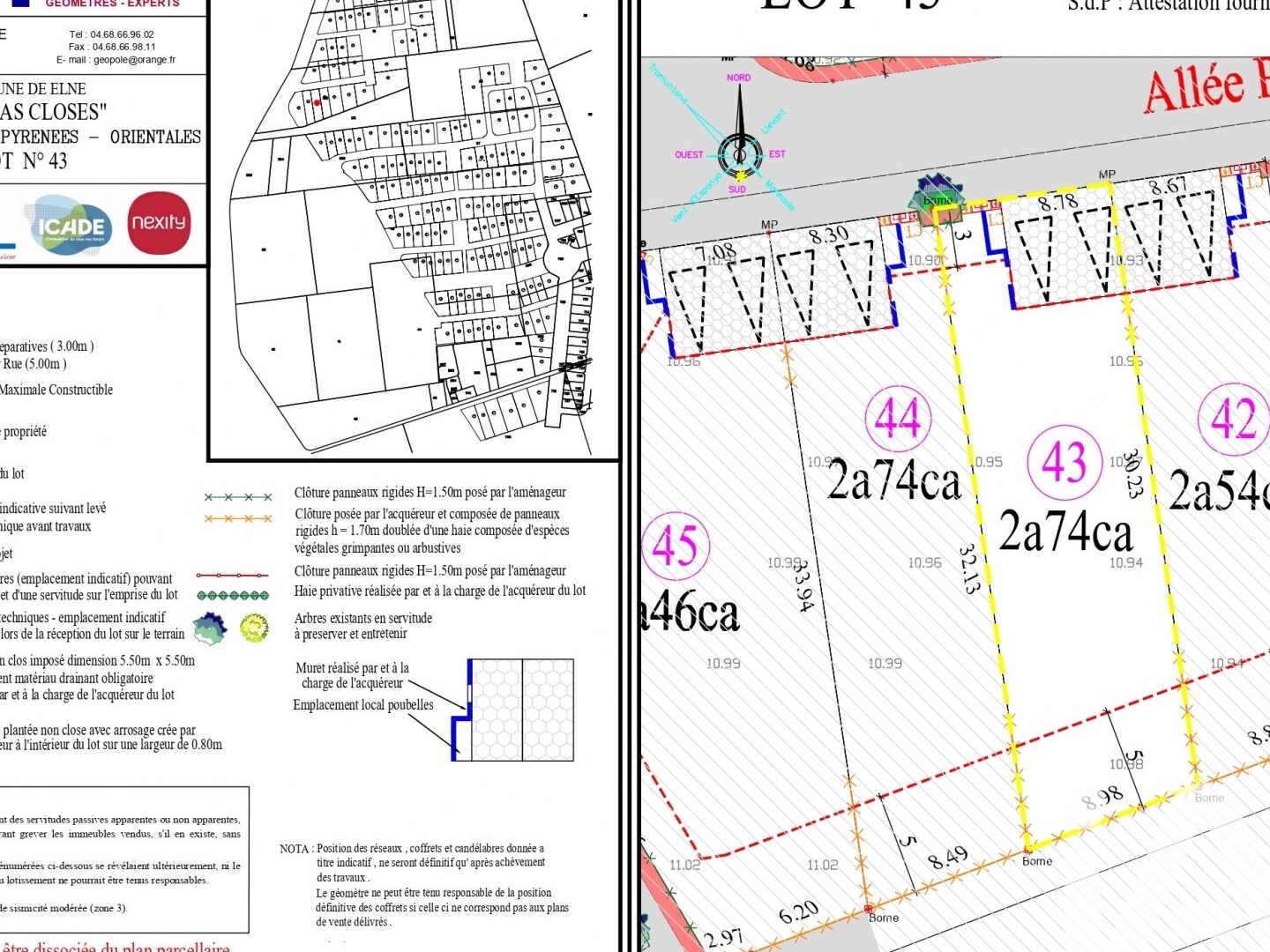 Terrain à vendre - 274m2 - Elne (66200)