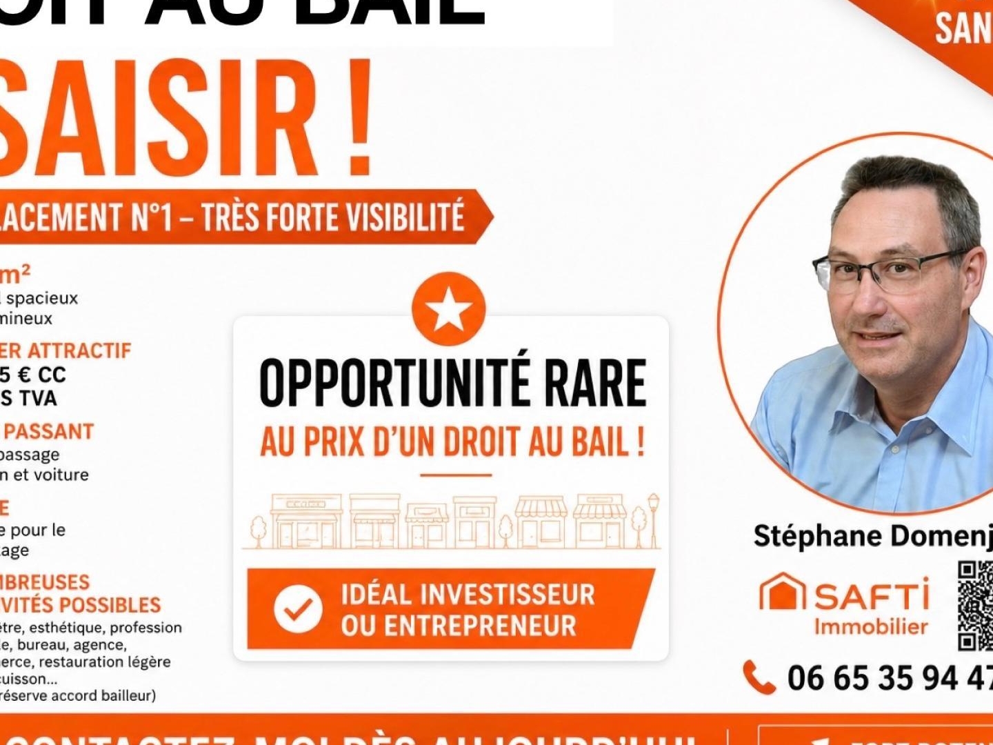 UNE ADRESSE PREMIUM, UN LOYER RARE, UN FORT POTENTIEL !