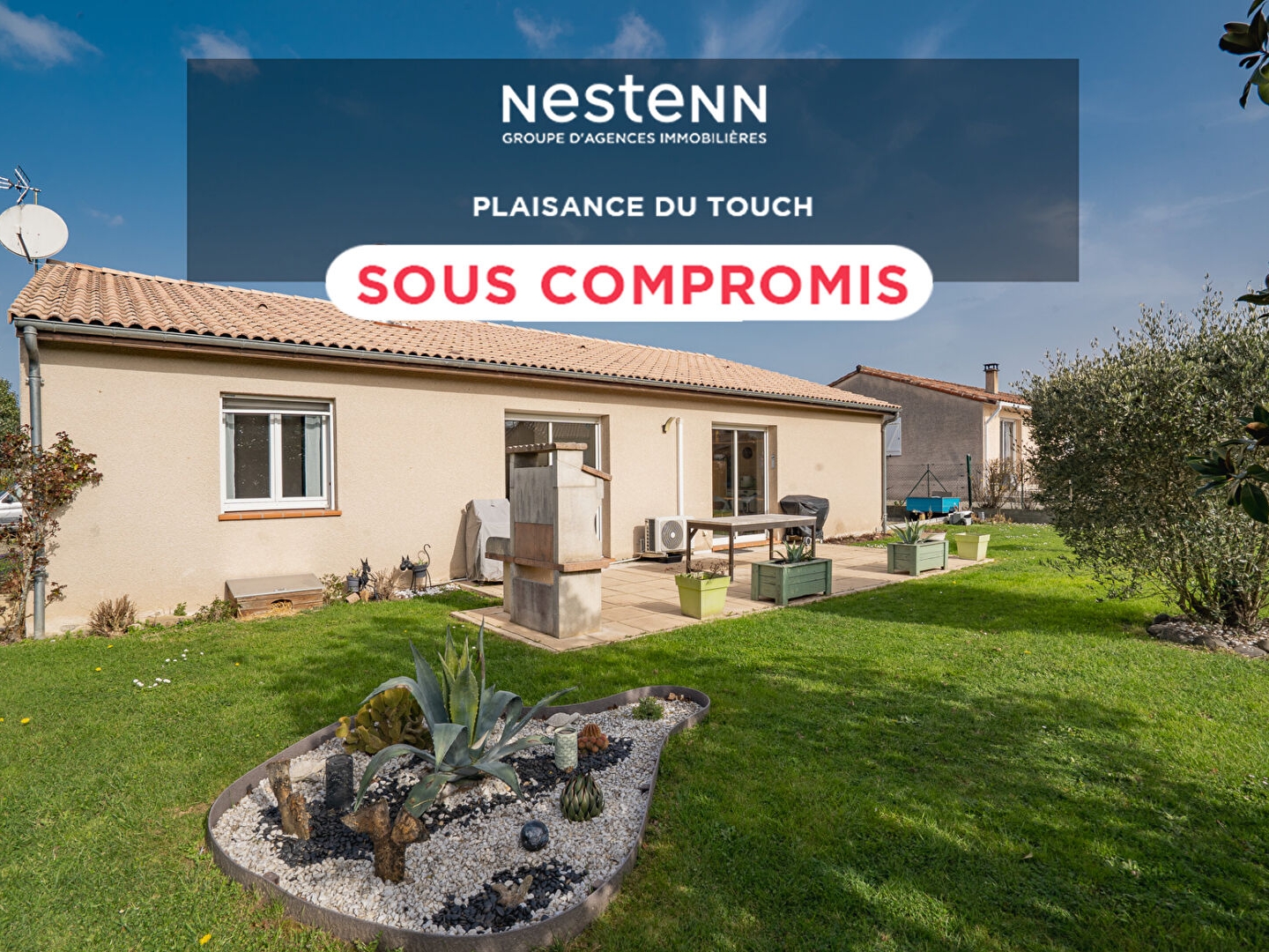 A VENDRE - PLAISANCE DU TOUCH - Maison T4 plain-pied de 96 m² - Jardin, terrasse, garage