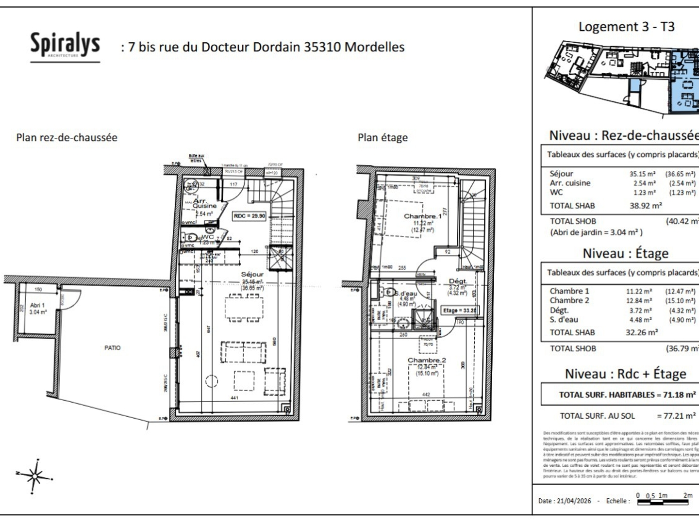 Maison 3 pièces 71 m²