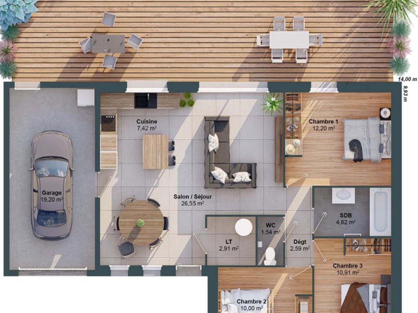 Maison à vendre - 79m2 - Dissay (86130)