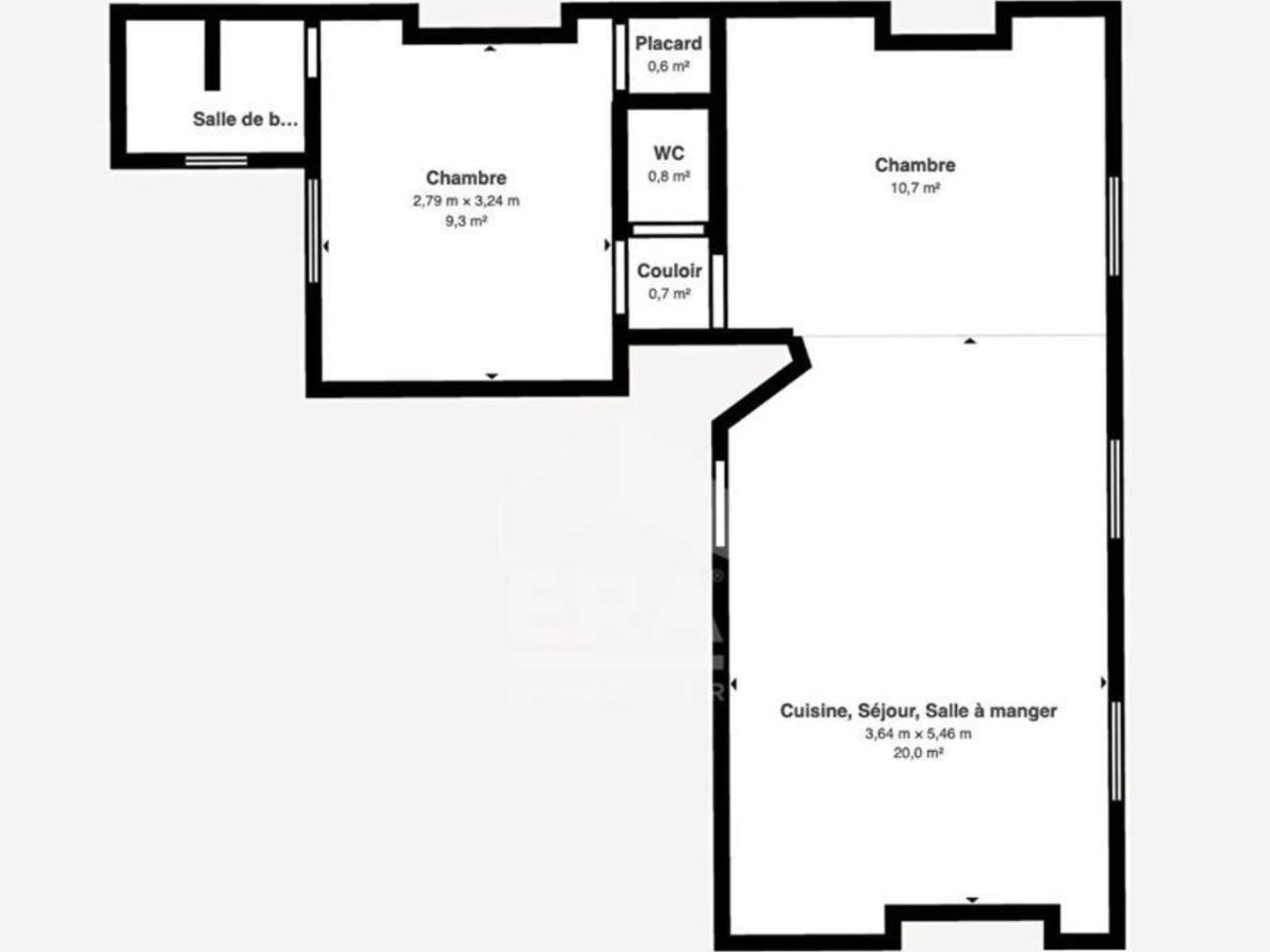 Appartement à vendre - 2 pièces - 46m2 - Paris 17e (75017)