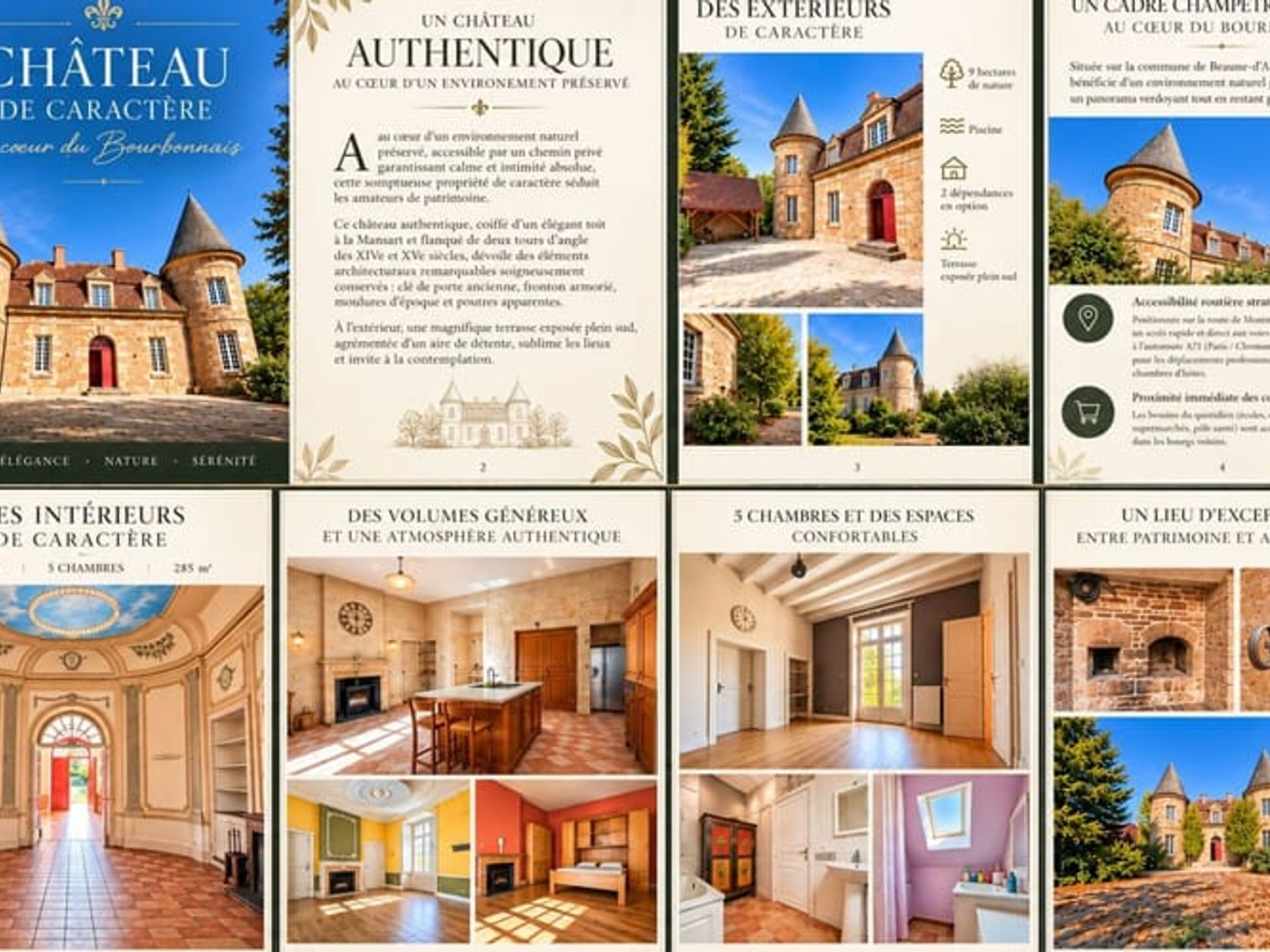 Maison à vendre - 5 pièces - 285m2 - Beaune-D'allier (03390)