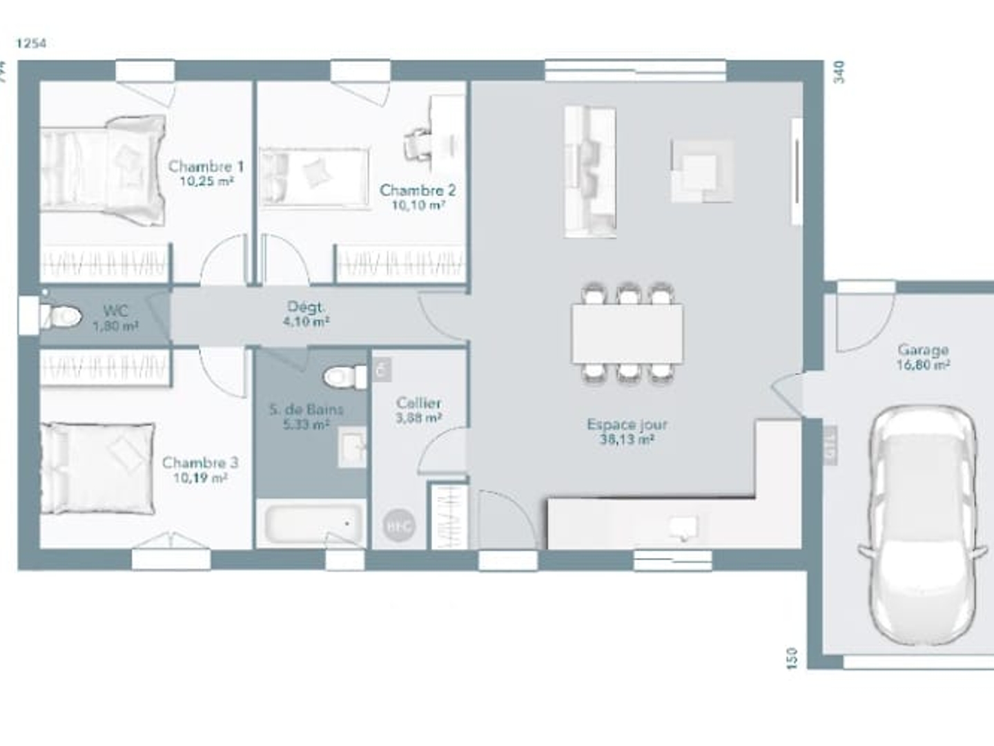 Maison à vendre - 4 pièces - 83m2 - Eaunes (31600)