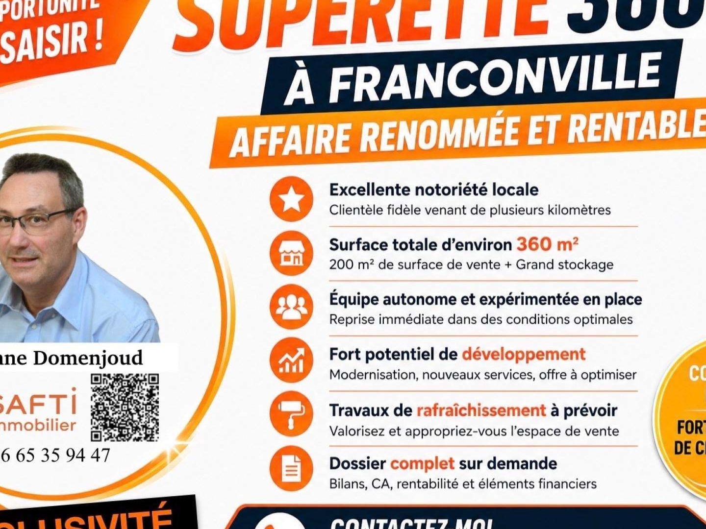 Belle opportunité à saisir supermarché rentable 95
