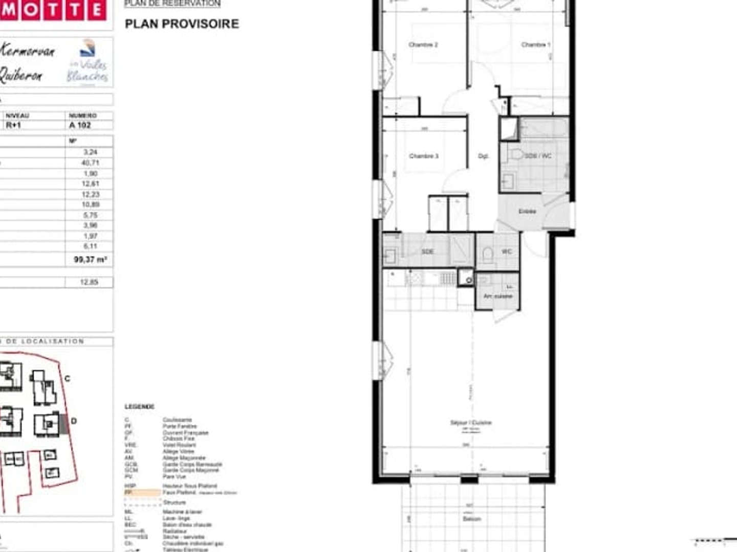 Appartement à vendre - 4 pièces - 99m2 - Quiberon (56170)