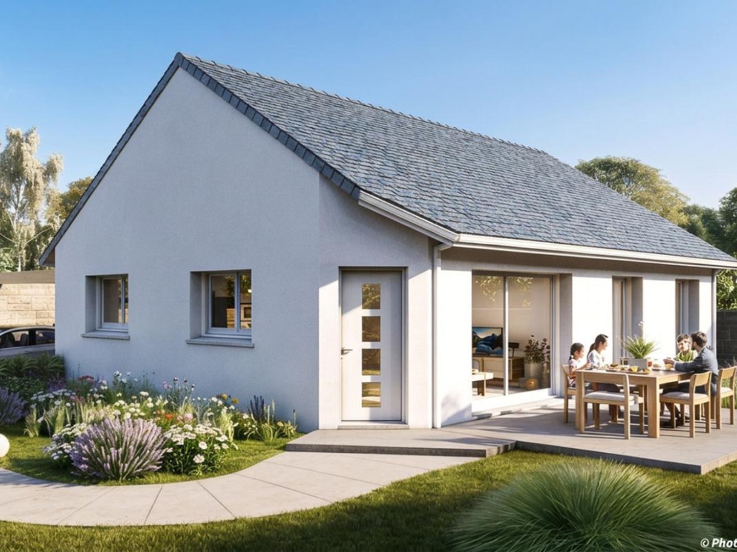 Terrain + maison 77 m²