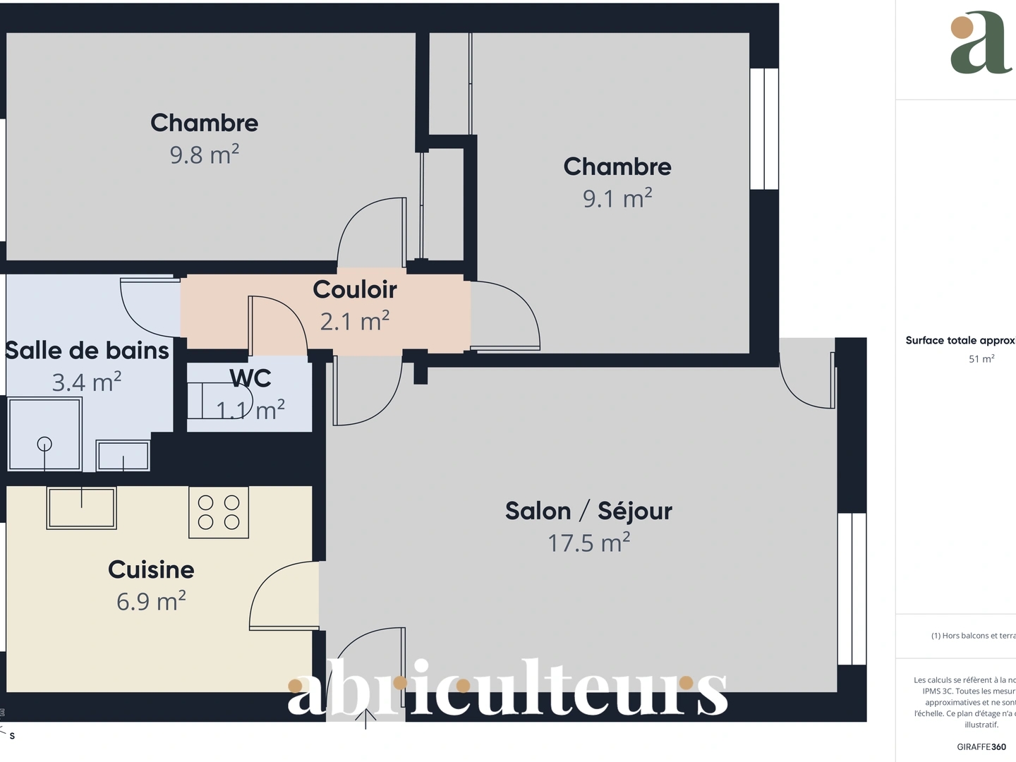 Appartement à vendre - 3 pièces - 52m2 - Argenteuil (95100)